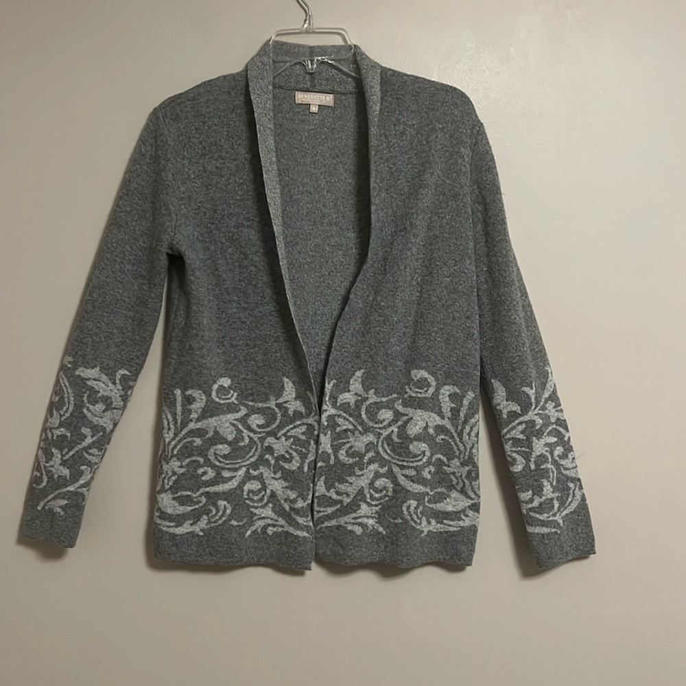 Benedetta B Italy Cardigan Open Artsy Feminine Romantic Neutral Soft Cozy Wool S
